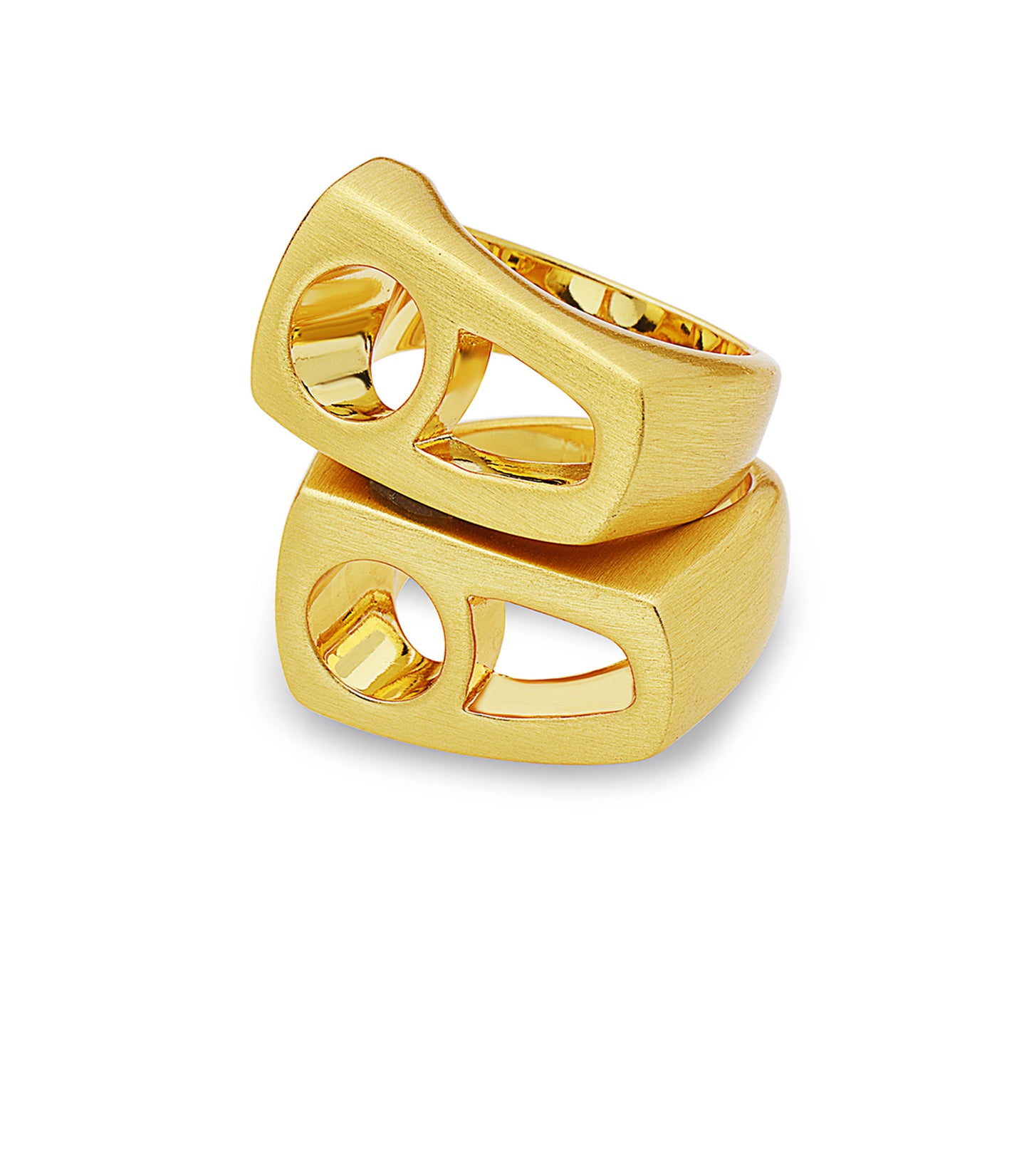 Brushed Gold-Plated Ring