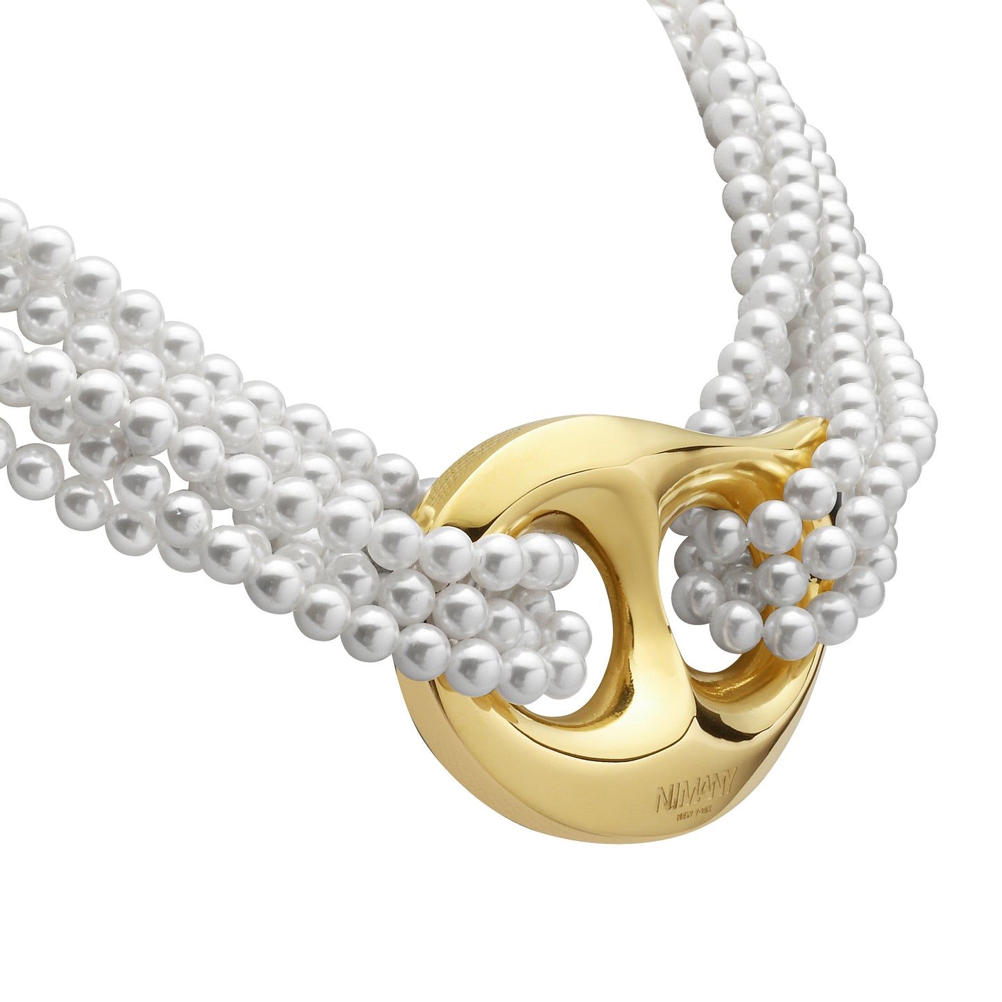 Luna Drop Choker - Gold / White
