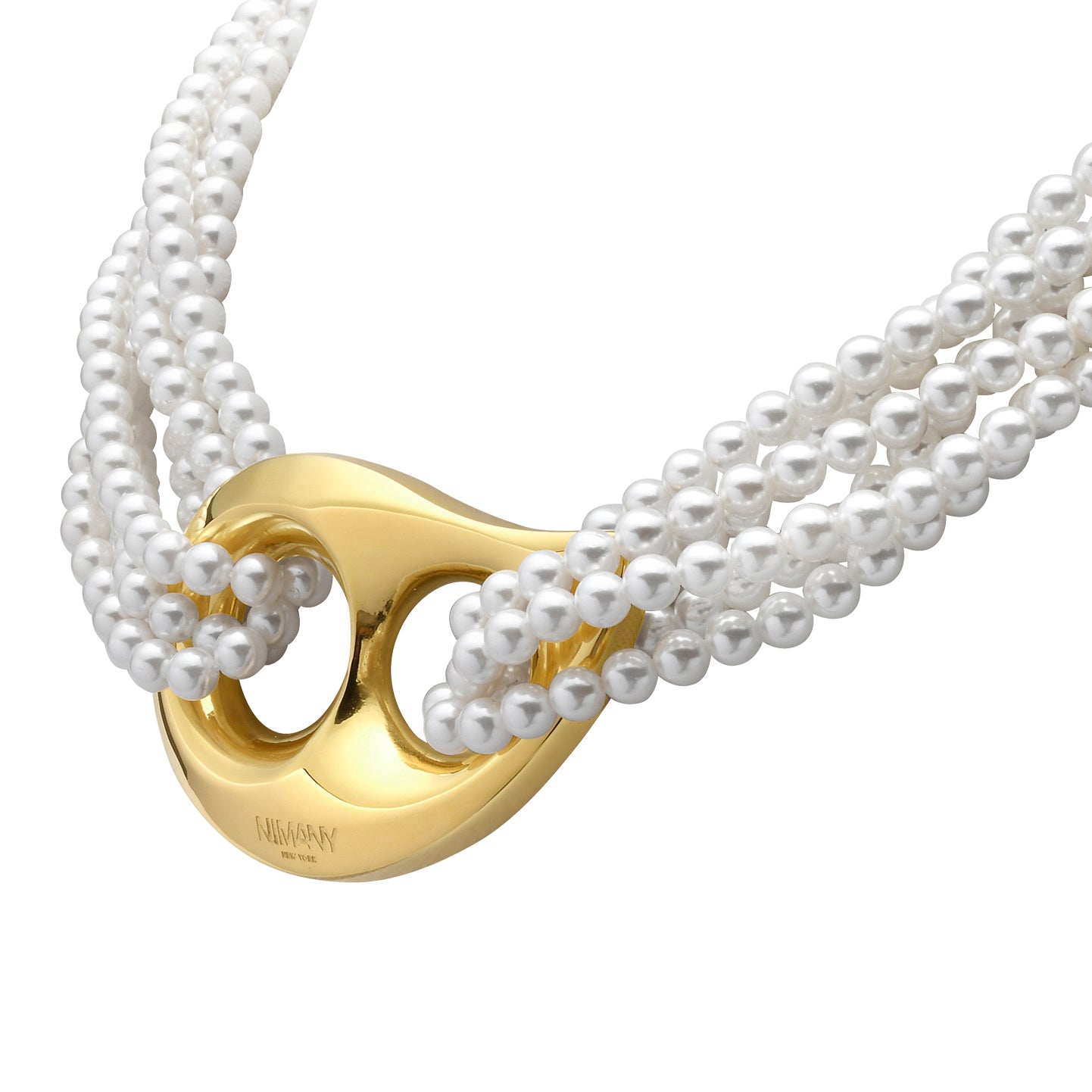 Luna Drop Choker - Gold / White