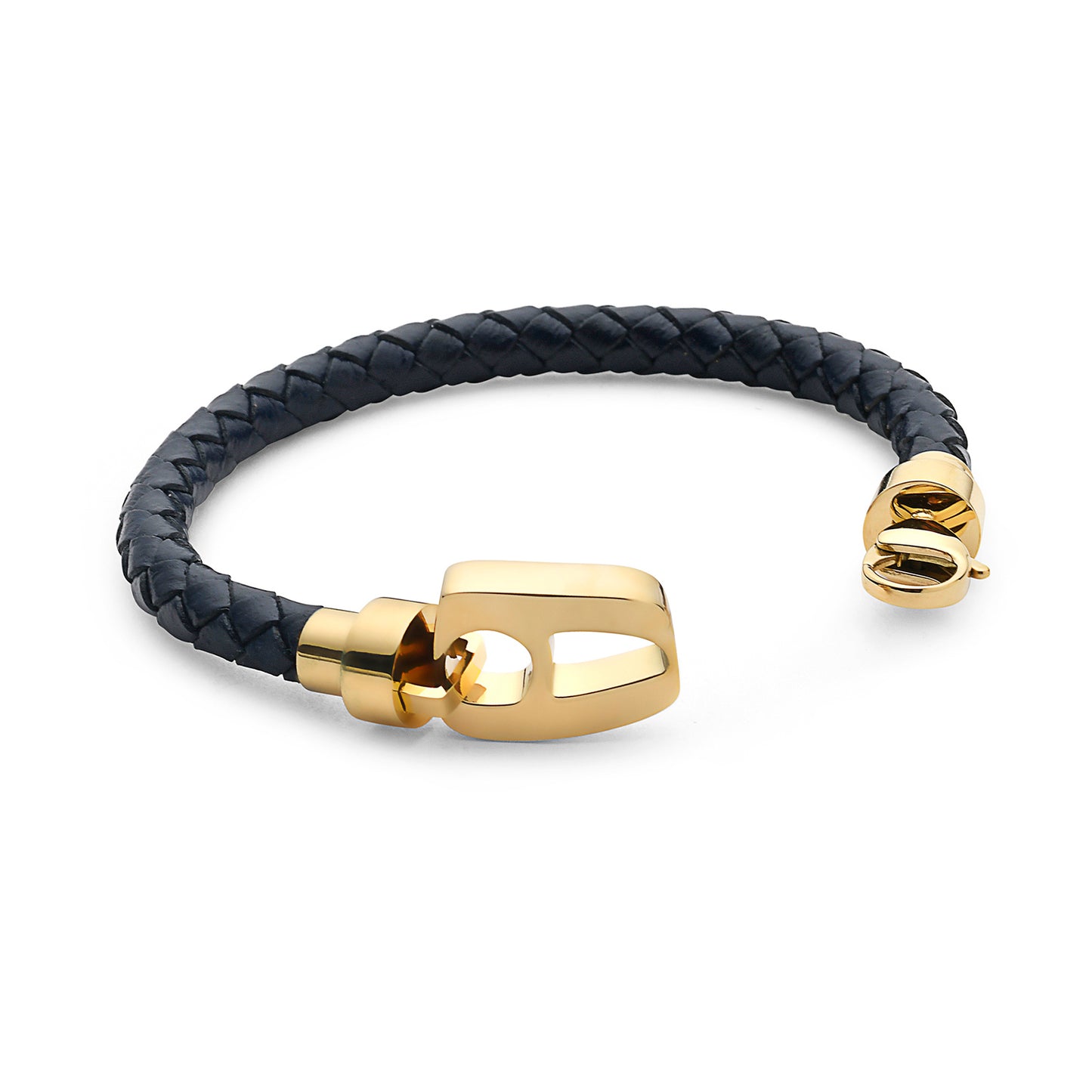 Black Leather Yellow Gold Hardware