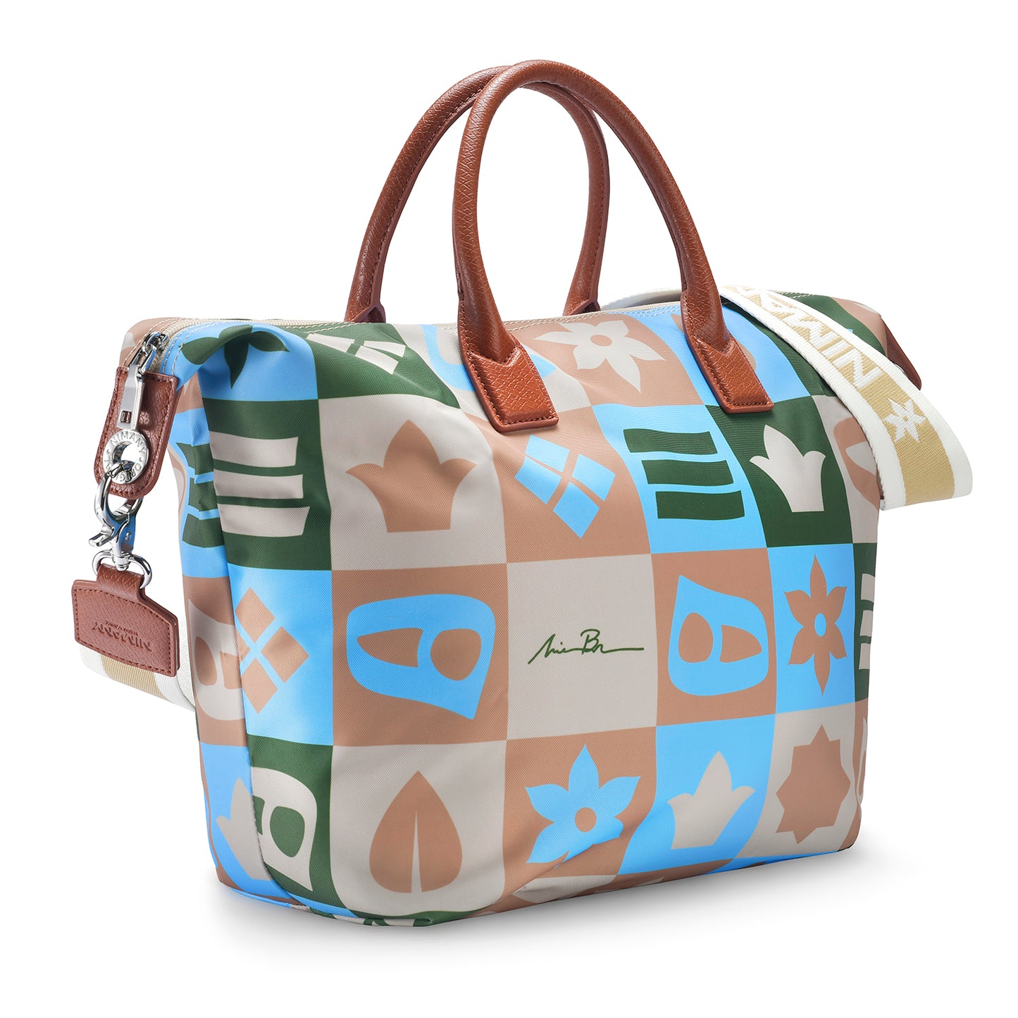 Monogram Khaki Tote Bag