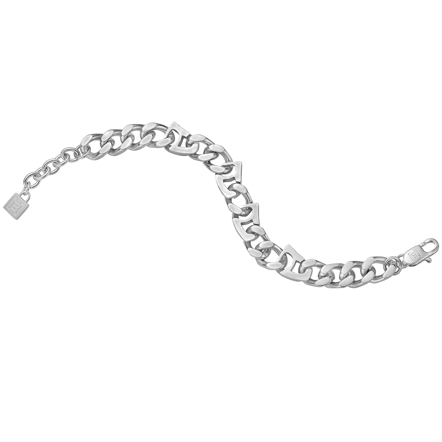 Unisex Curb Chain Bracelet - Steel