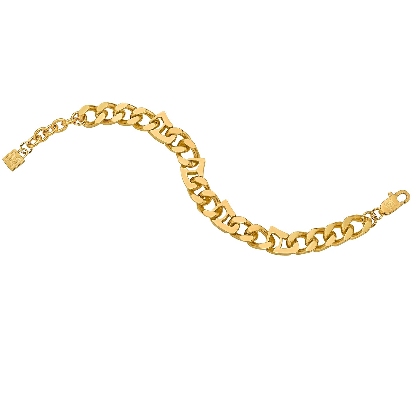 Unisex Curb Chain Bracelet - Gold