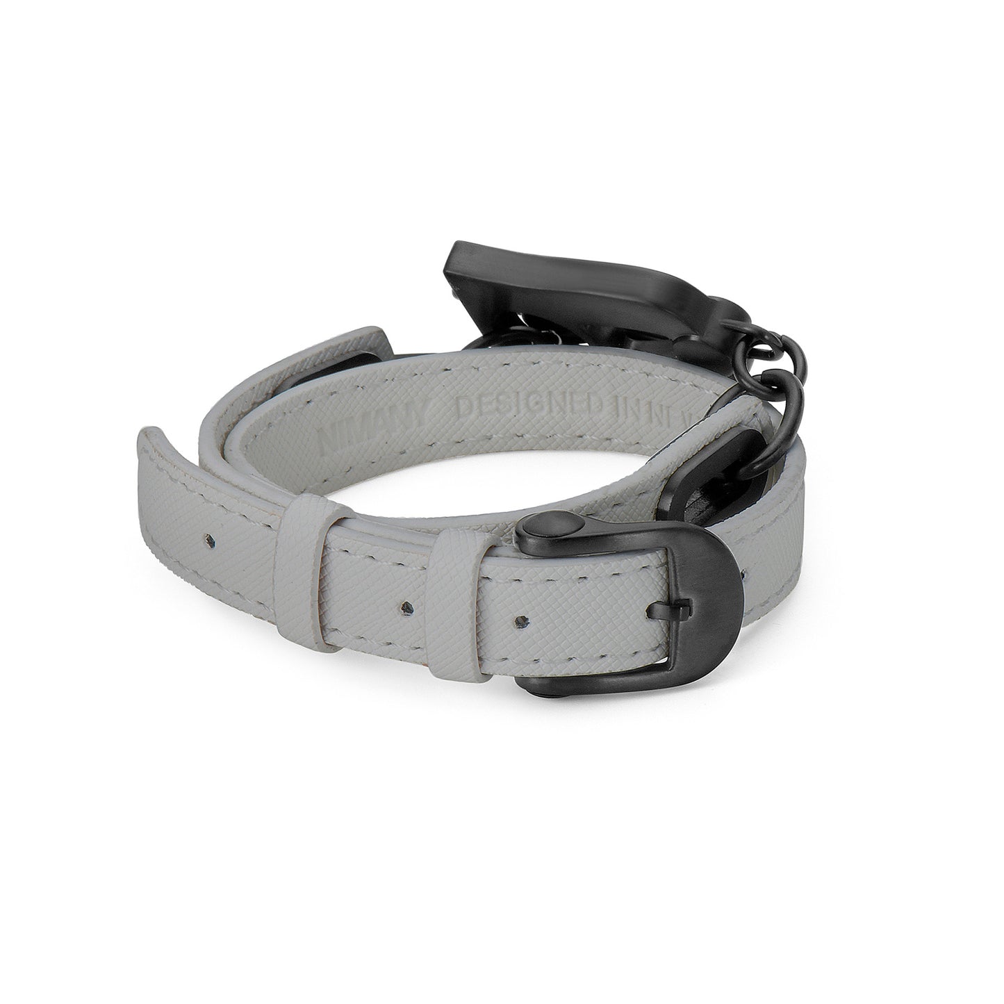 Paris Bracelet - Black/Grey Leather