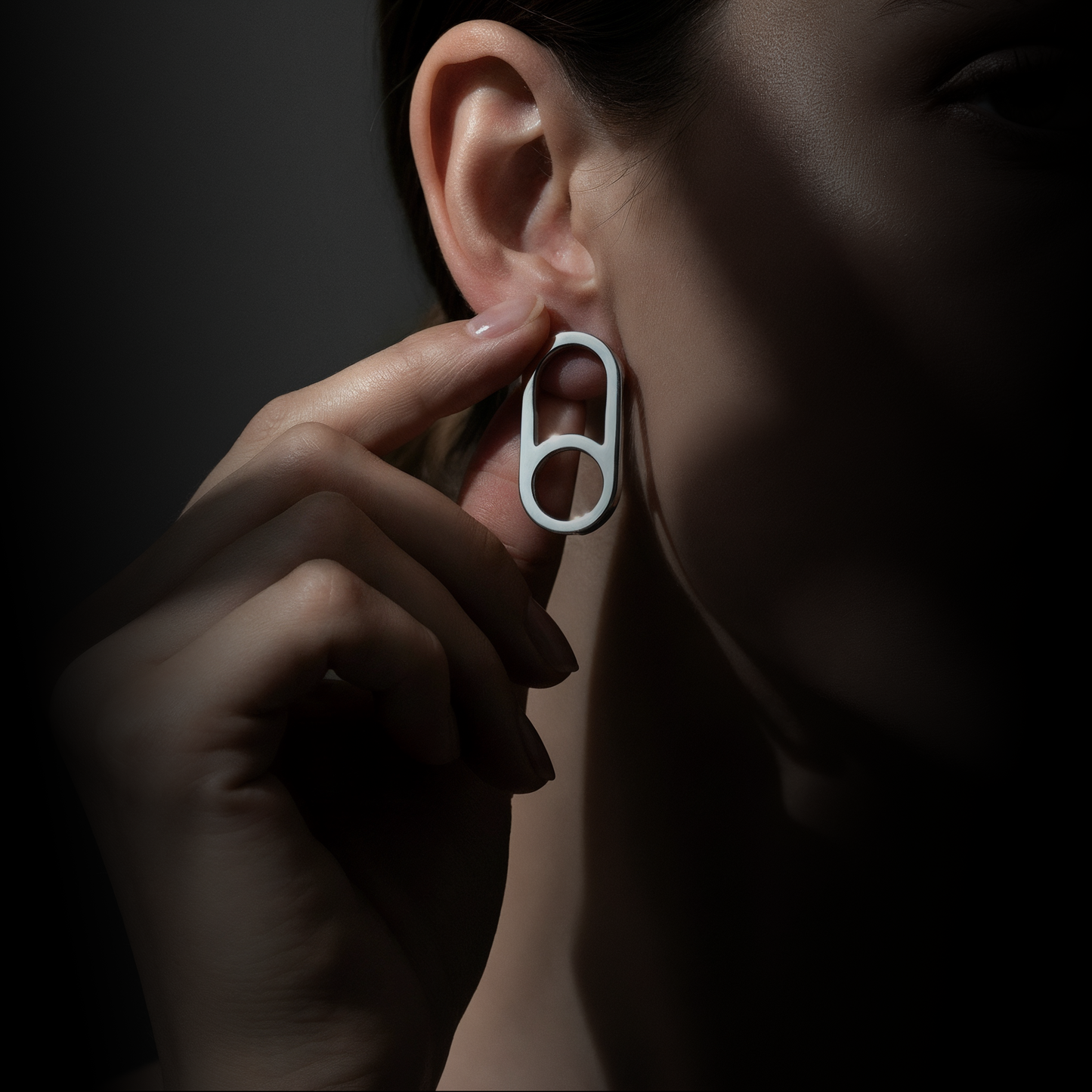 Luna Mono Earring Steel