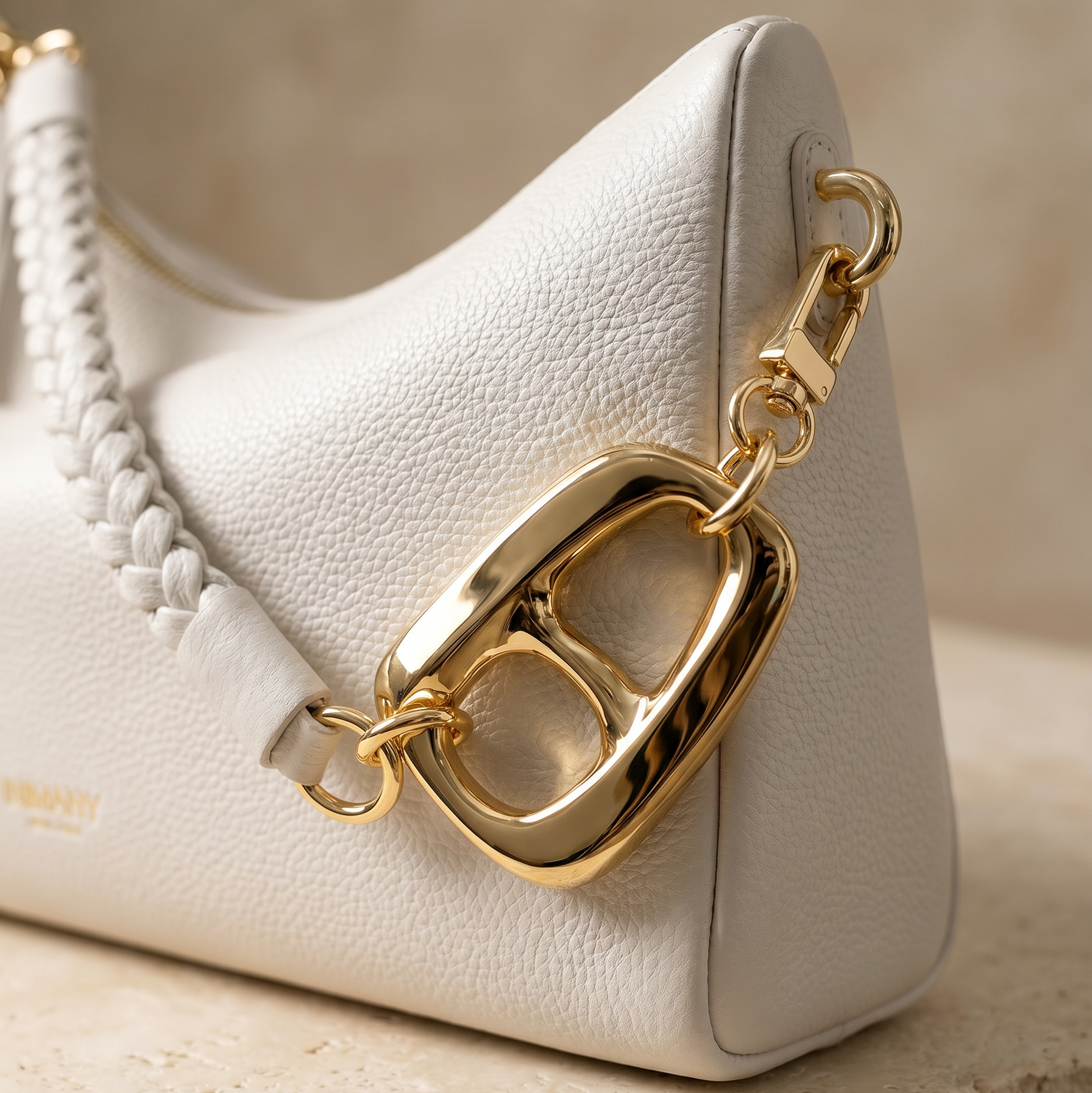 The Minna Bag: Beige & Gold – NIMANY Studio