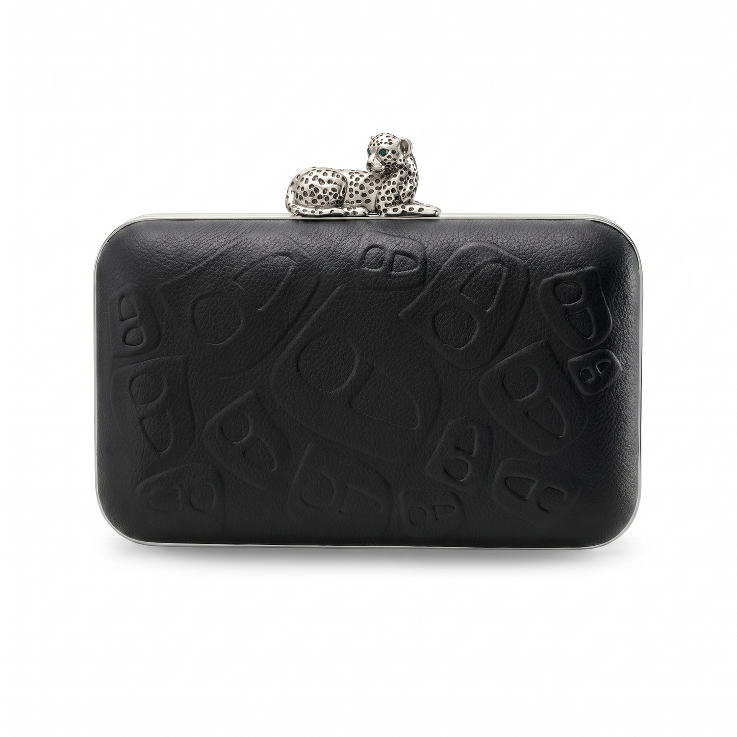 Cheetah Clutch Silver/Black
