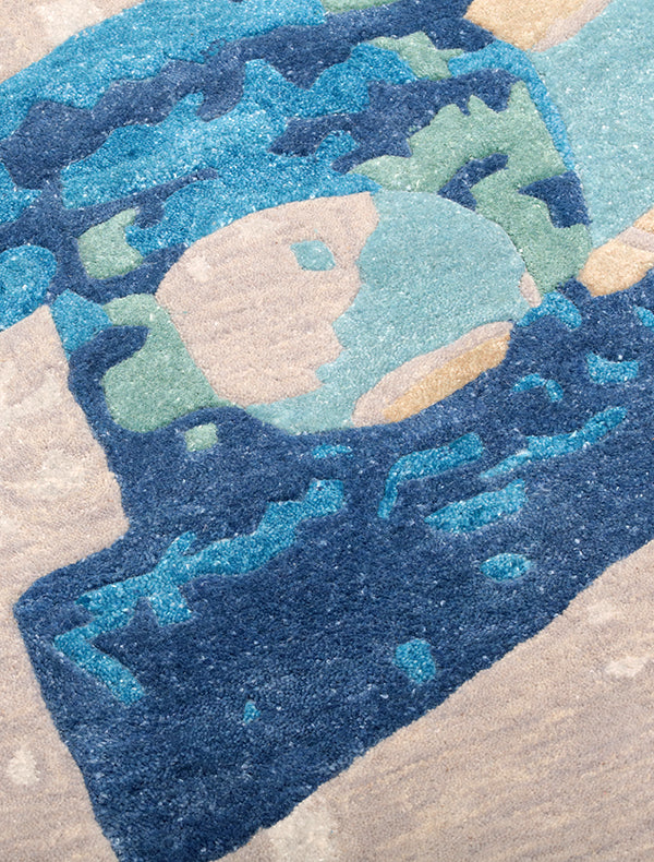 Blue Revolt 1 (hand-tufted)