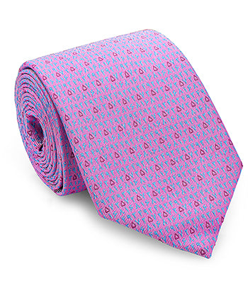 Pink/Blue Numbers Tie - NIMANY Studio