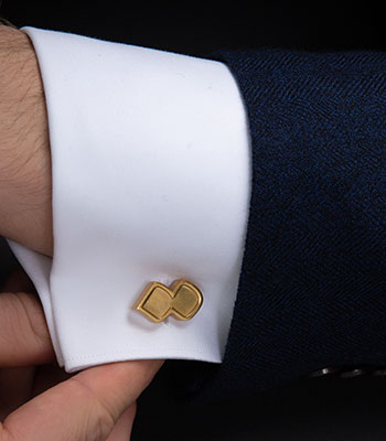 Never Alone Cufflink Gold - NIMANY Studio