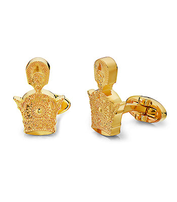 Royal Crown Cufflink Gold - NIMANY Studio