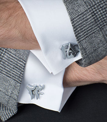 Numbers Cufflink Steel - NIMANY Studio