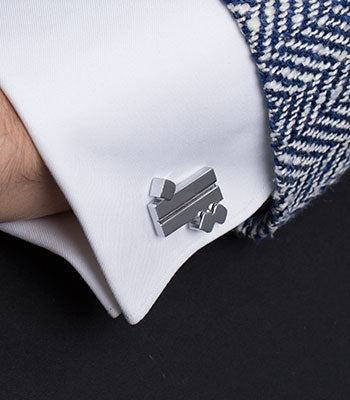 Country Line Cufflink Steel - NIMANY Studio