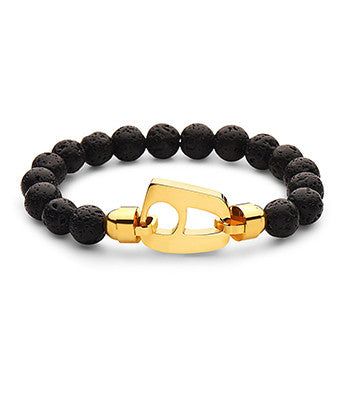 Lava Rock Polished Gold Hardware - NIMANY Studio