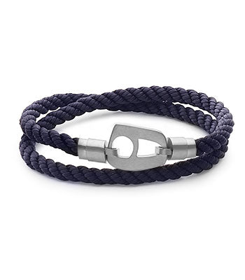 Navy Rope Brushed Silver Hardware - NIMANY Studio