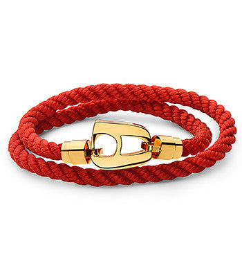 Red Rope Polished Gold Hardware - NIMANY Studio