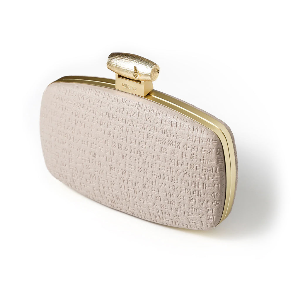 Cyrus The Great Clutch in Beige with Trunk