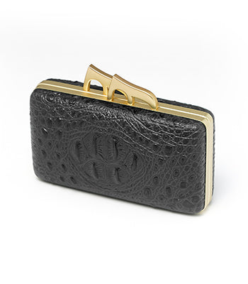 Women's Eclipse Croc Embossed Shoulder Clutch Bags