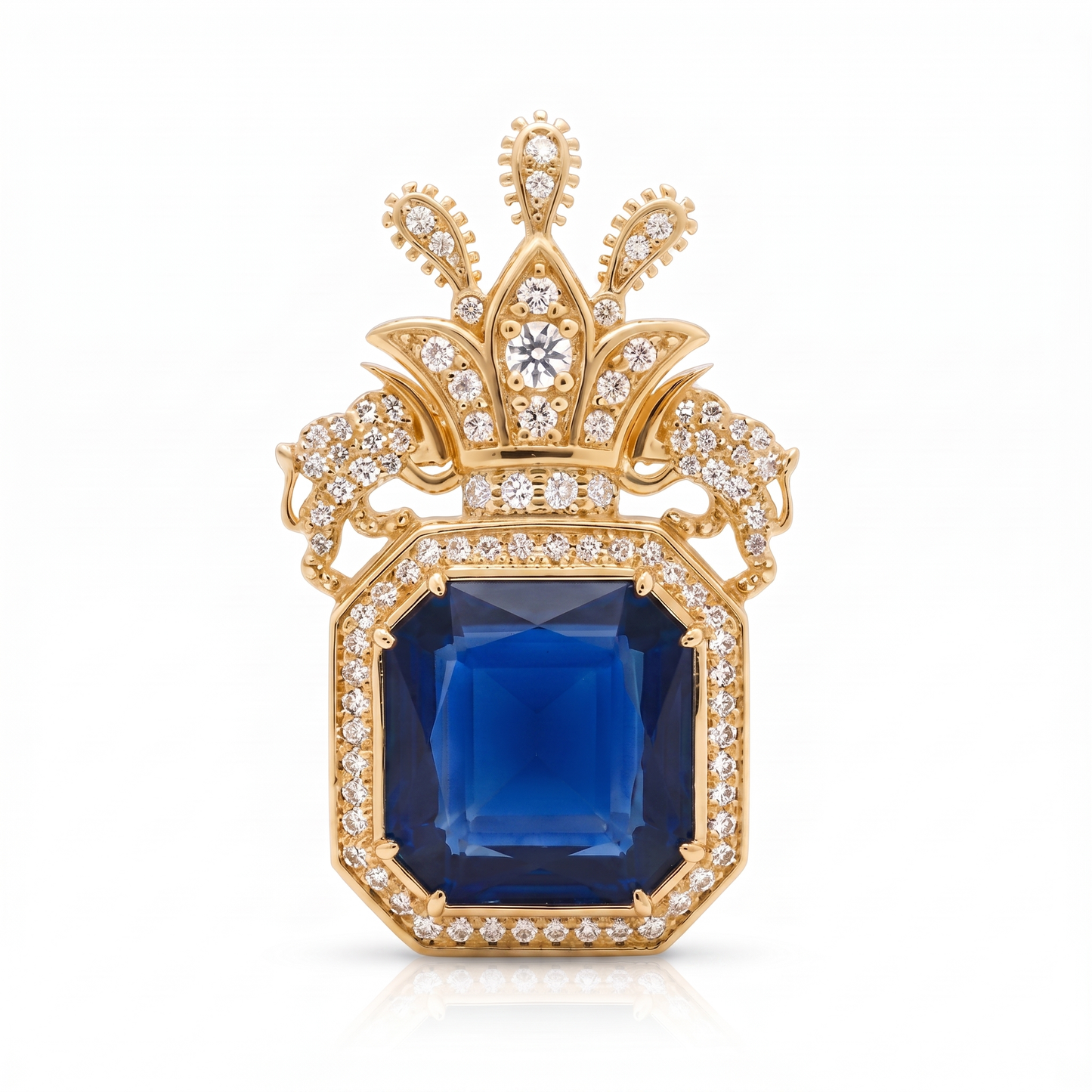 Qajar Dynasty Brooch / Necklace Blue