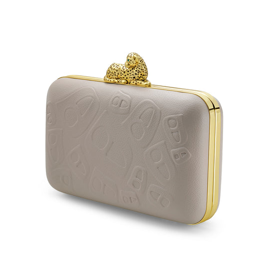 Cheetah Clutch Gold/Beige