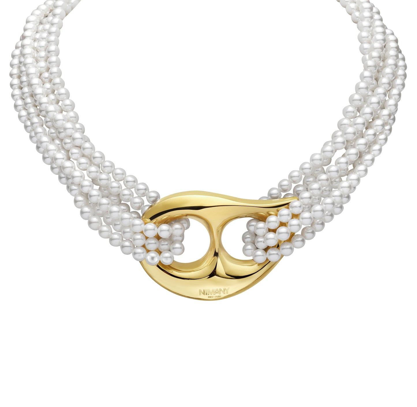 Luna Drop Choker - Gold / White