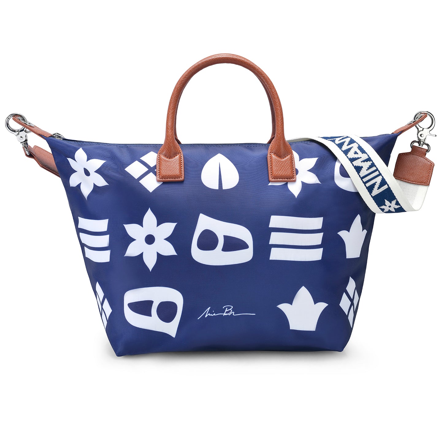 Monogram II Navy Tote Bag