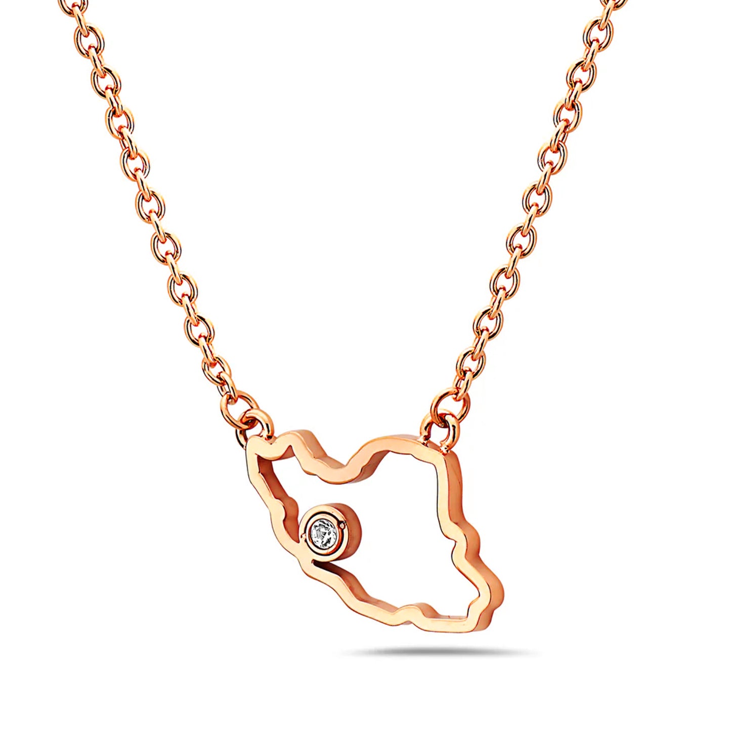 Outland Line Necklace Rose