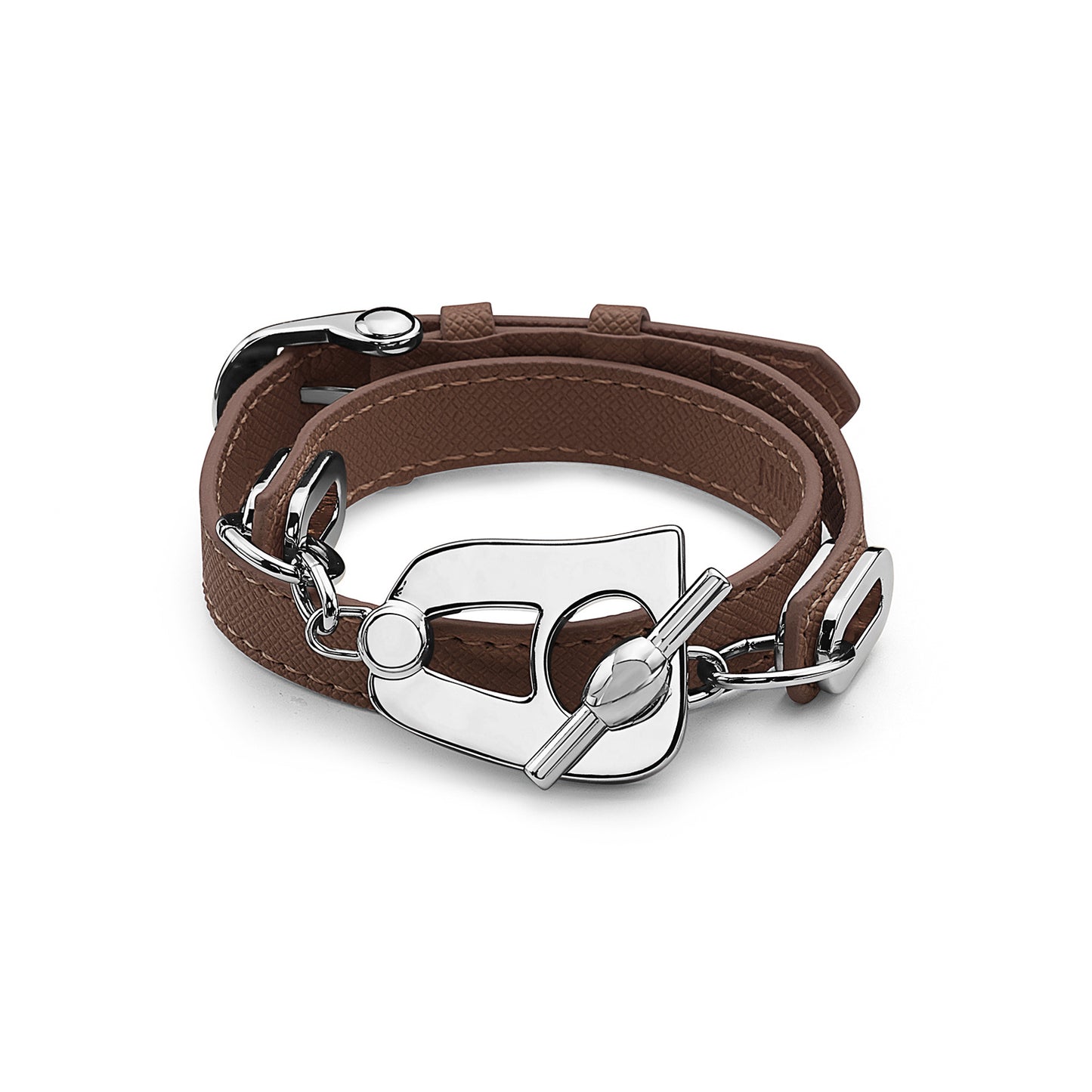 Paris Bracelet - Silver/Brown