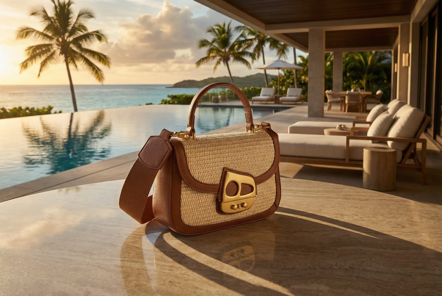 Hamptons Shoulder Bag - Light Brown