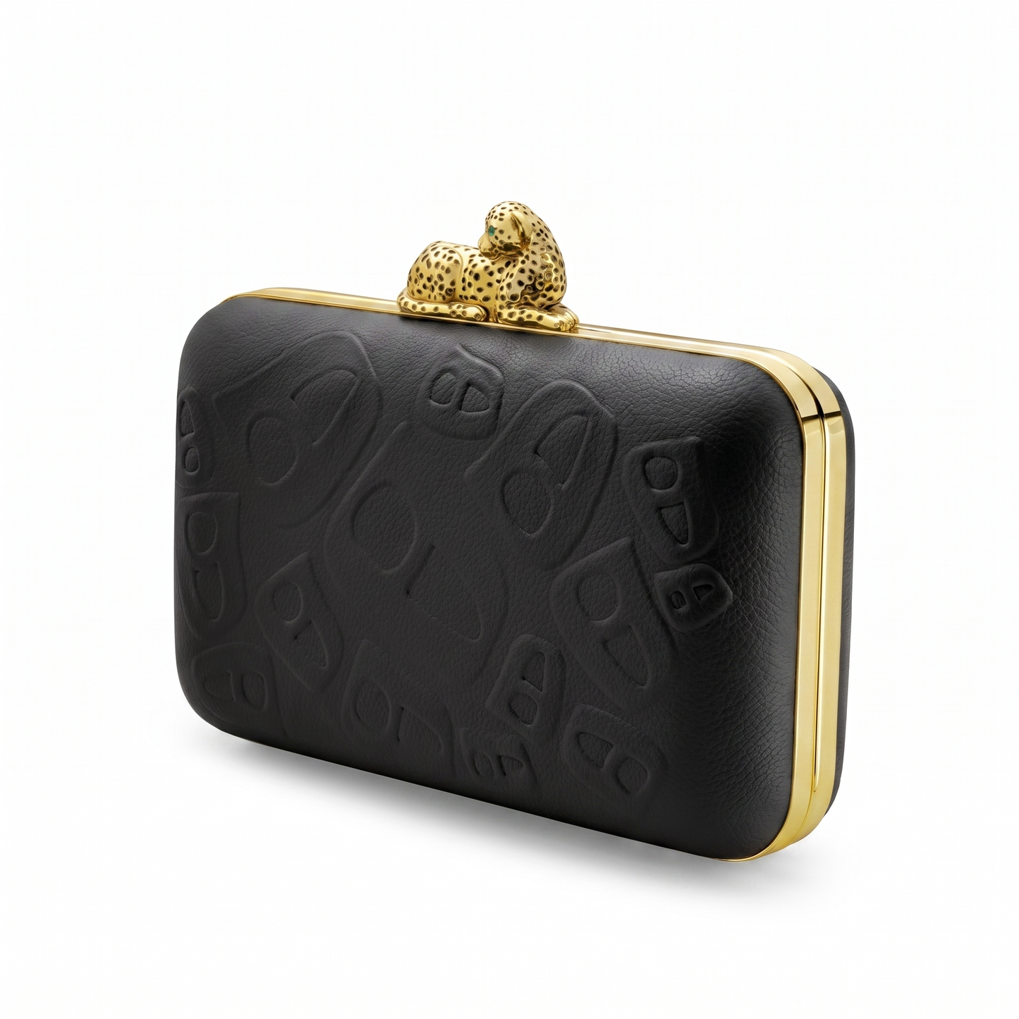 Cheetah Clutch Gold/Black