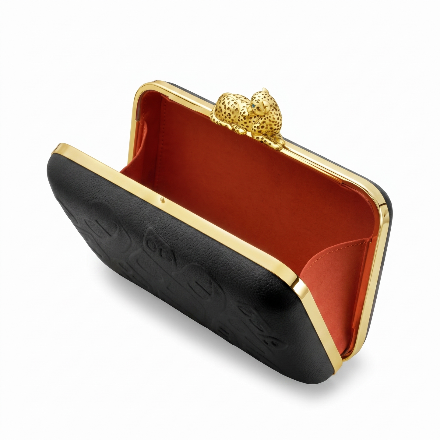 Cheetah Clutch Gold/Black