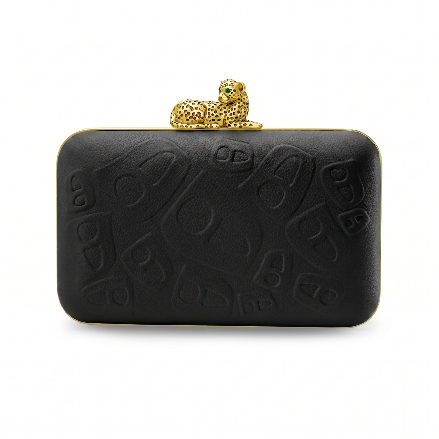 Cheetah Clutch Gold/Black