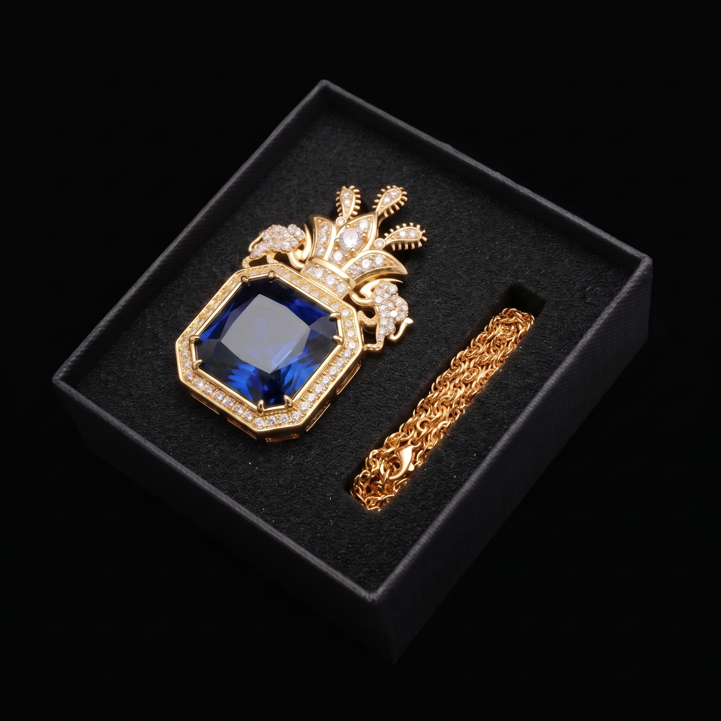 Qajar Dynasty Brooch / Necklace Blue