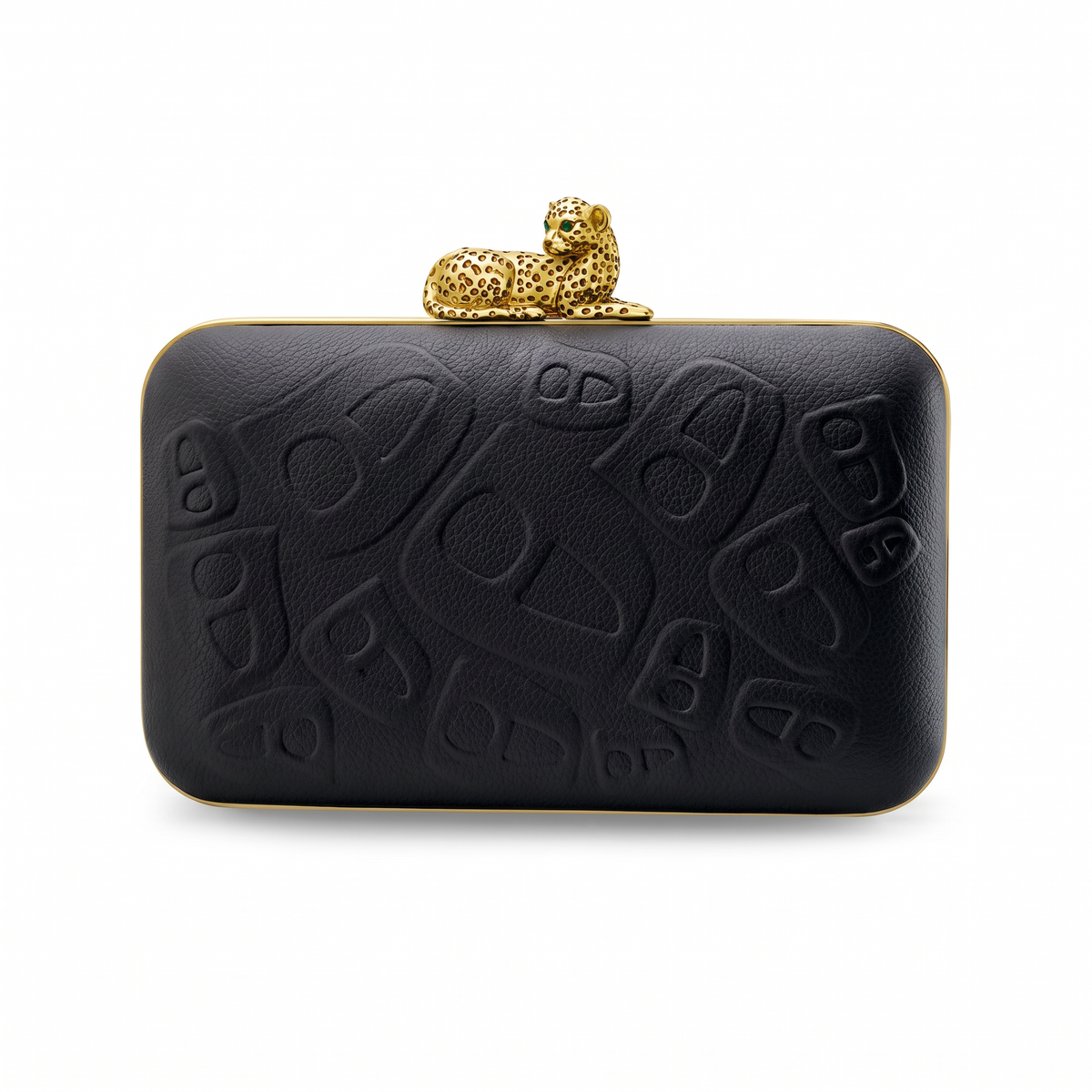 Cheetah Clutch Gold/Black