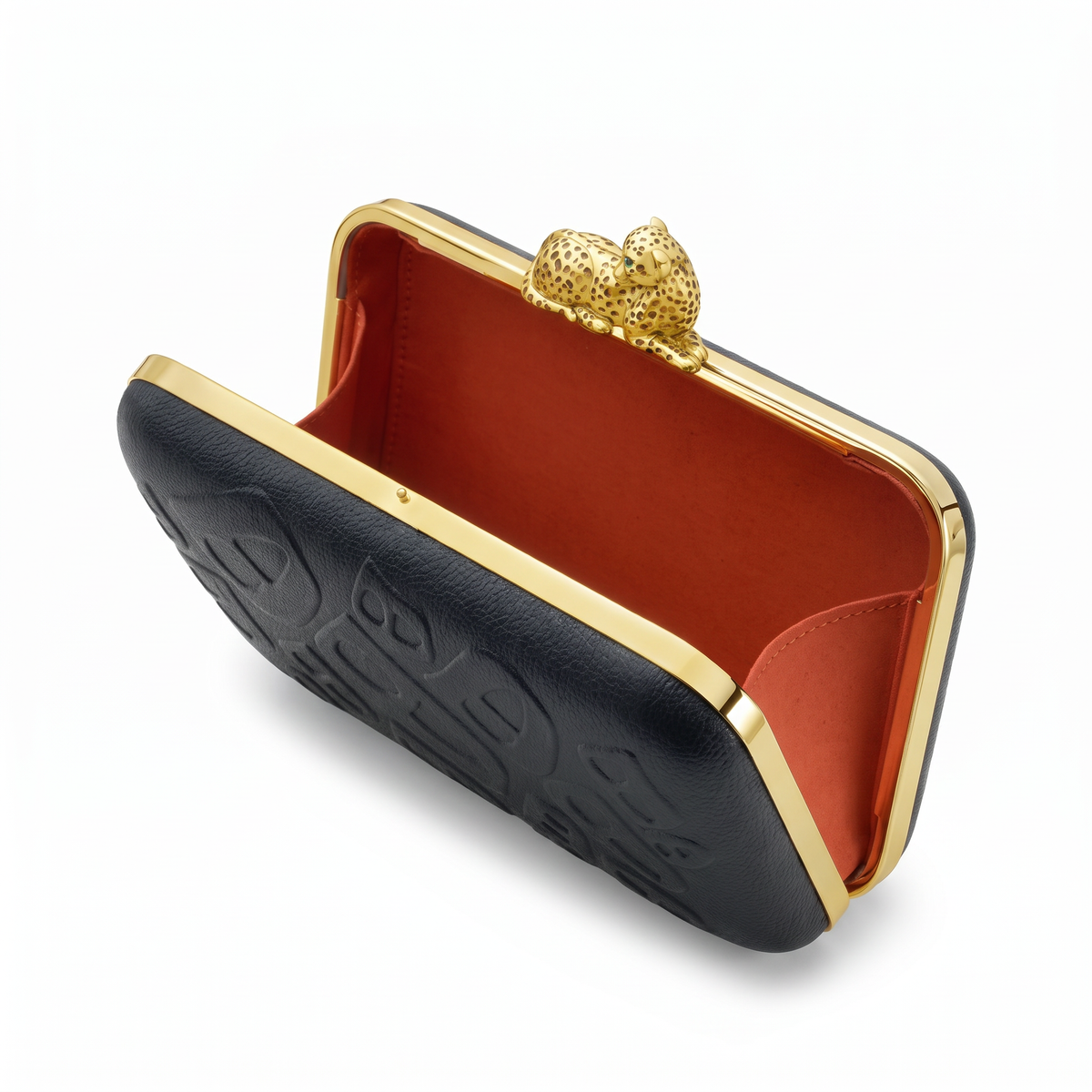 Cheetah Clutch Gold/Black