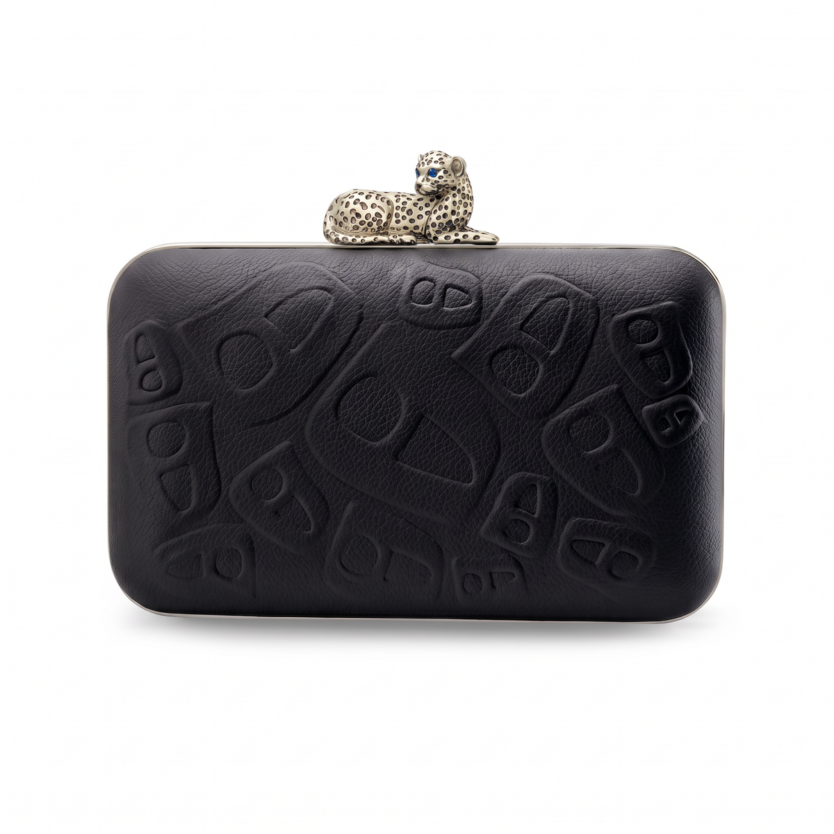 Cheetah Clutch Silver/Black