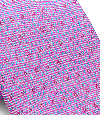 Pink/Blue Numbers Tie - NIMANY Studio