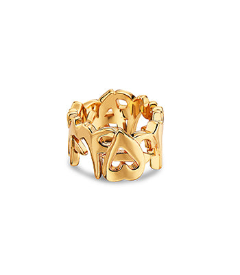 SQ Numbers Ring Gold