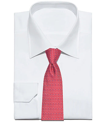 Red/White Numbers Tie - NIMANY Studio