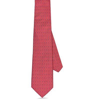 Red/White Numbers Tie - NIMANY Studio