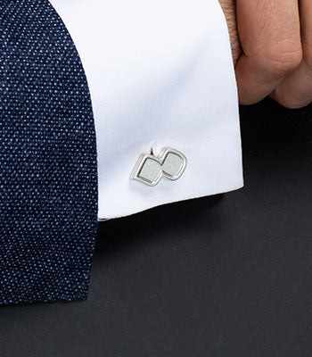 Never Alone Cufflink Vintage Steel - NIMANY Studio