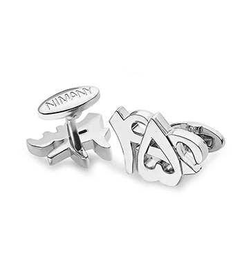 Numbers Cufflink Steel