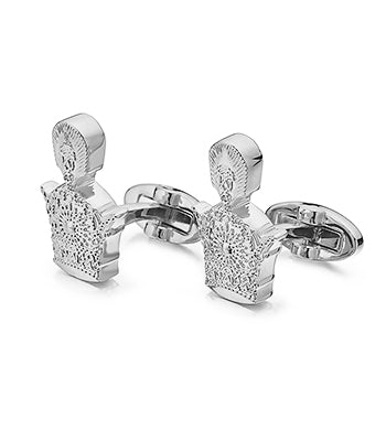 Royal Crown Cufflink Steel - NIMANY Studio