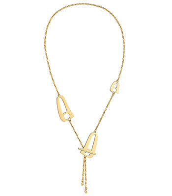 Triple Luna Necklace Gold