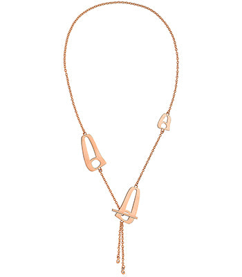 Triple Luna Necklace Rose Gold