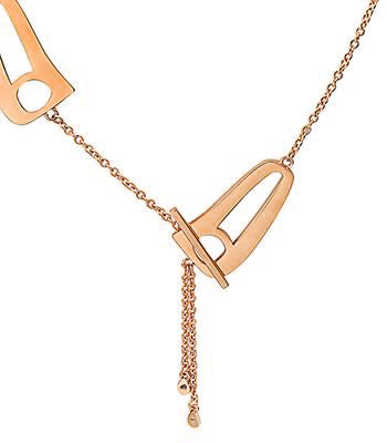 Triple Luna Necklace Rose Gold