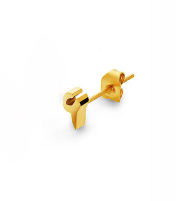 Number 6 Earring in Gold - NIMANY Studio