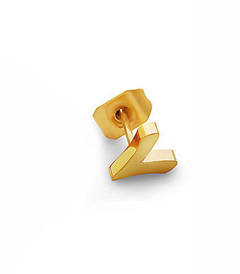 Number 7 Earring in Gold