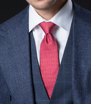 Red/White Numbers Tie - NIMANY Studio