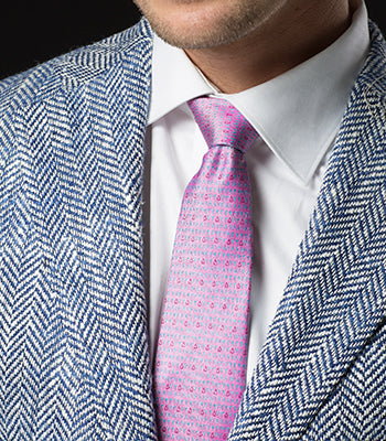 Pink/Blue Numbers Tie - NIMANY Studio
